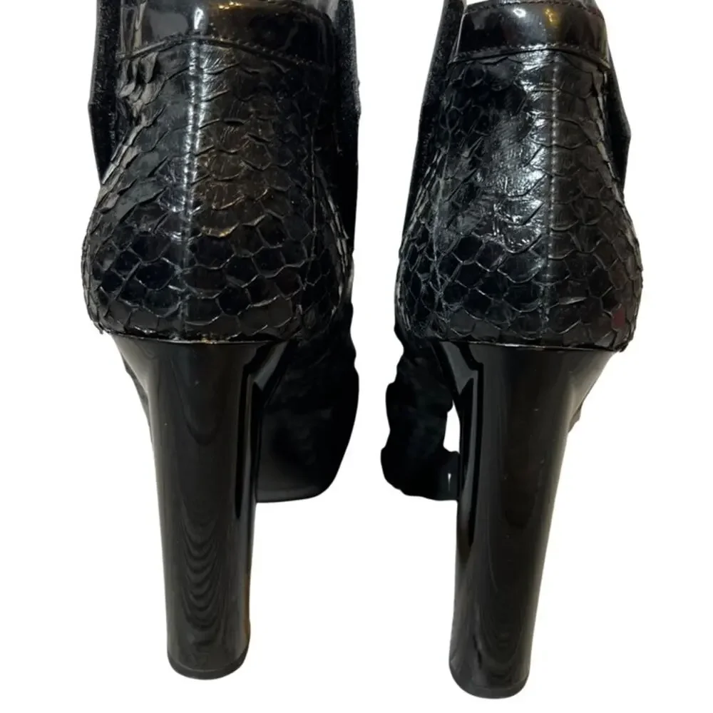 Pierre Hardy snakeskin boots black sz 39.5